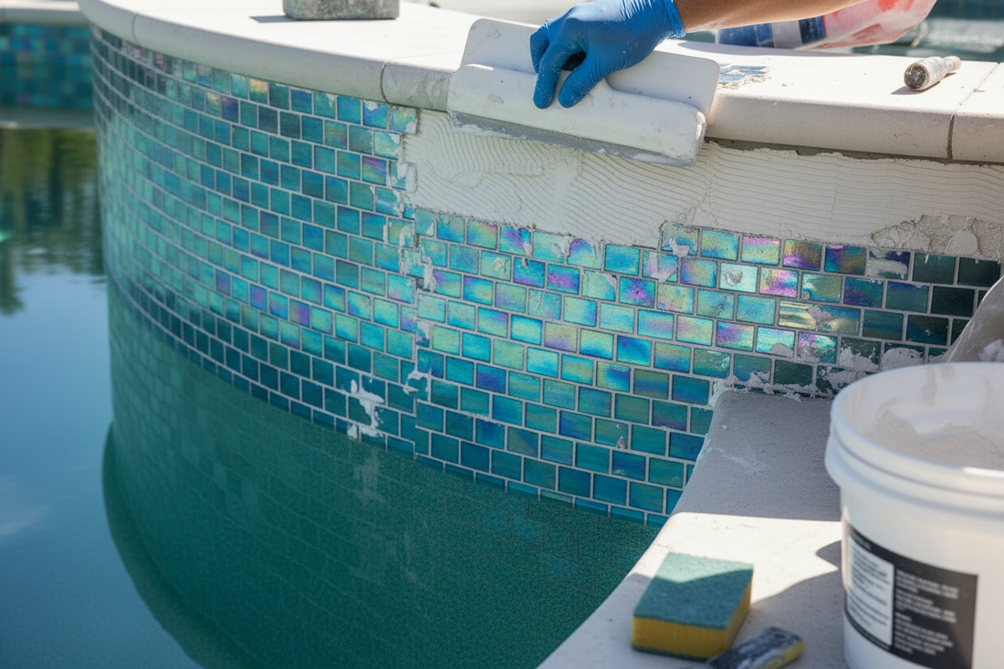 Los Mejores Materiales de Instalación: Mortero y Grout para Azulejos de Piscina