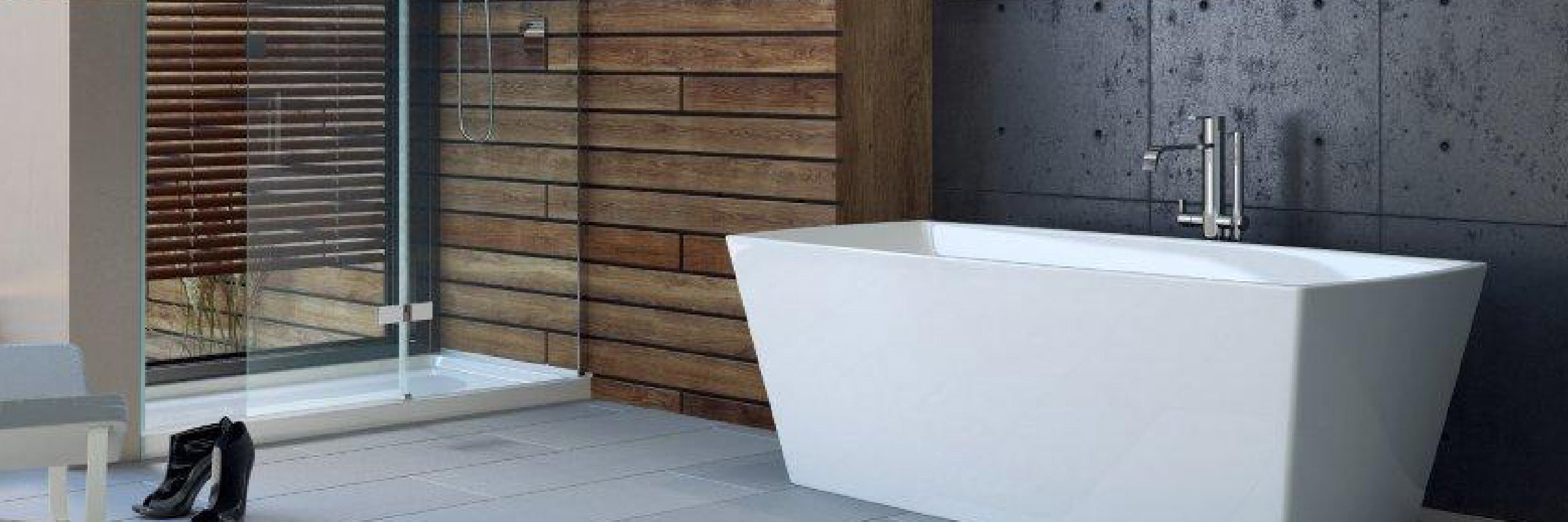 Stylish bathroom featuring a beautiful freestanding bathtub in the center, illuminated by soft natural light coming through the window.