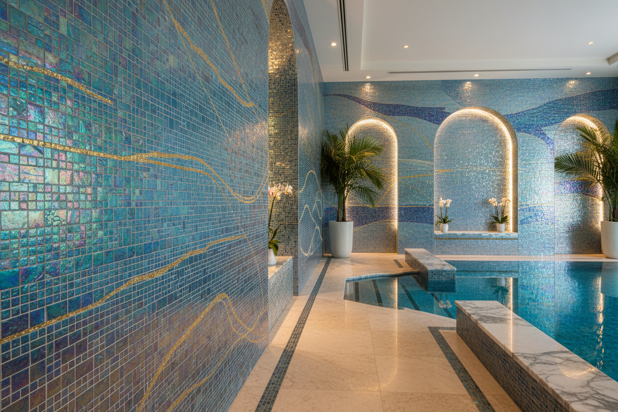 Premium Glass Tiles – Pool, Spa & Interior Designs | Golden Isla Tile