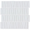 Fringe White Coral Splash Iridescent Glass Tile