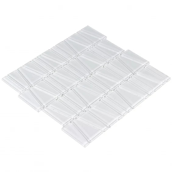Fringe White Coral Splash Iridescent Glass Tile
