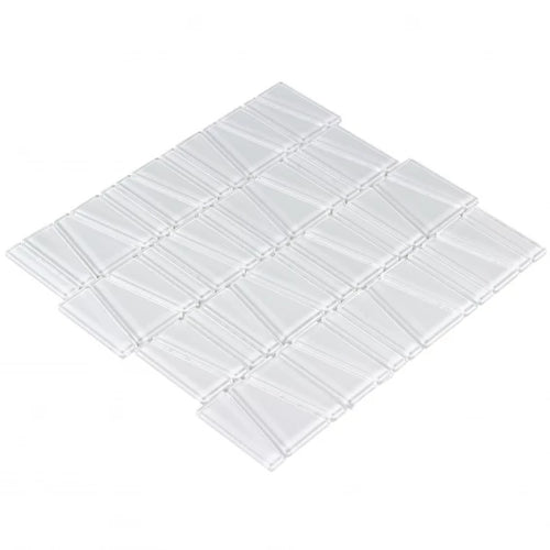 Fringe White Coral Splash Iridescent Glass Tile