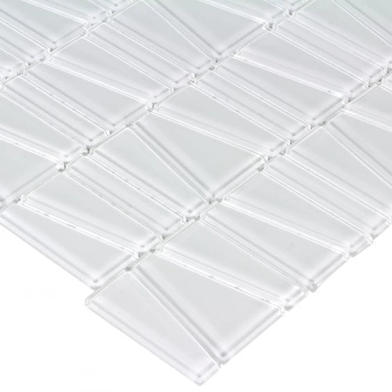 Fringe White Coral Splash Iridescent Glass Tile