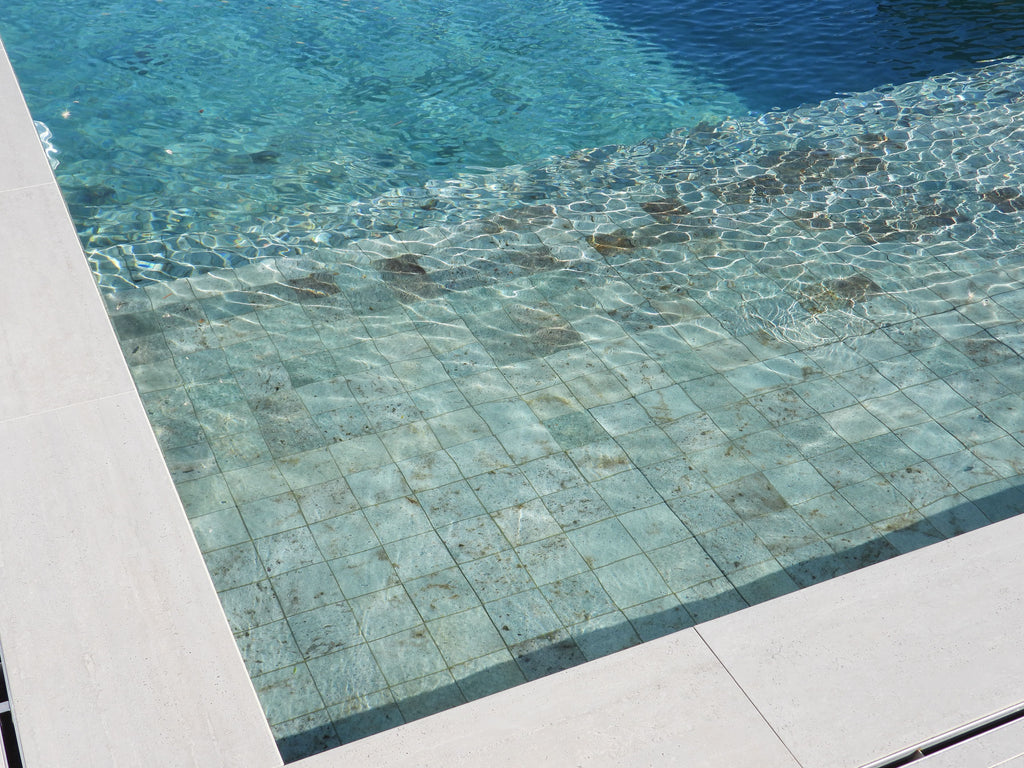 Green Sukabumi Bali Stone Pool Tile 8"x8"