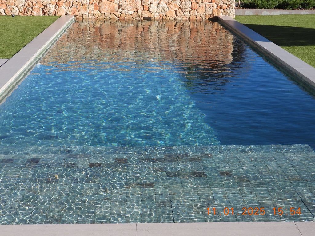 Green Sukabumi Bali Stone Pool Tile 4x4