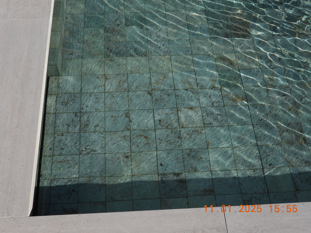 Green Sukabumi Bali Stone Pool Tile 4x4