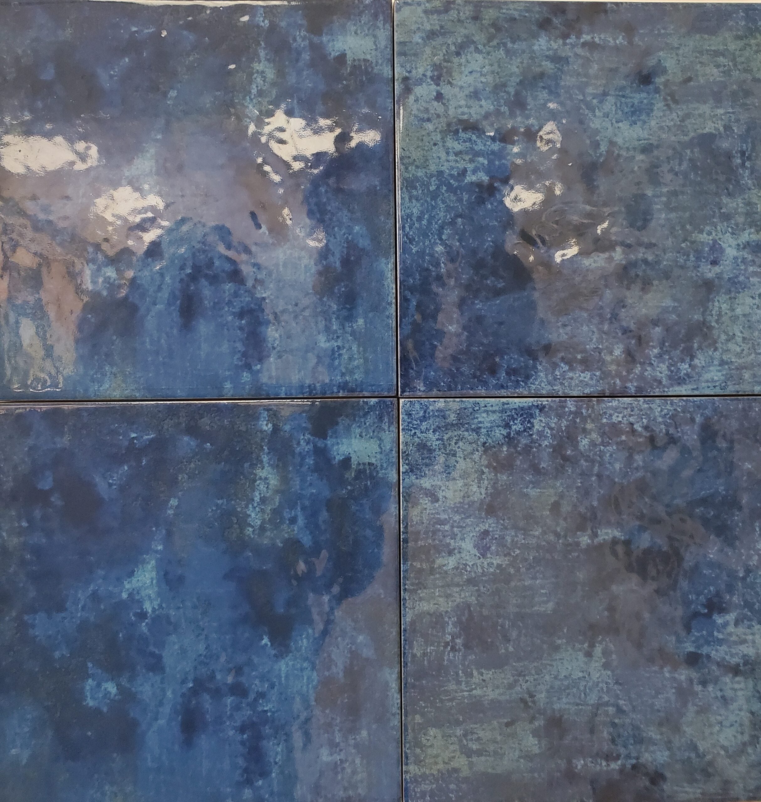 Bahari Blue Porcelain Pool Tile 6"x6"