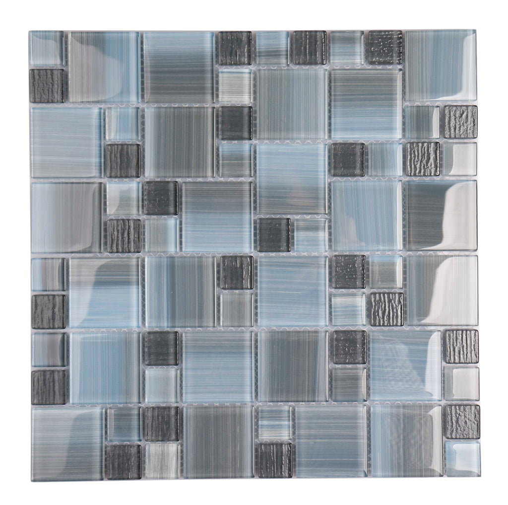 Horizon Blue and Grey Square Pattern