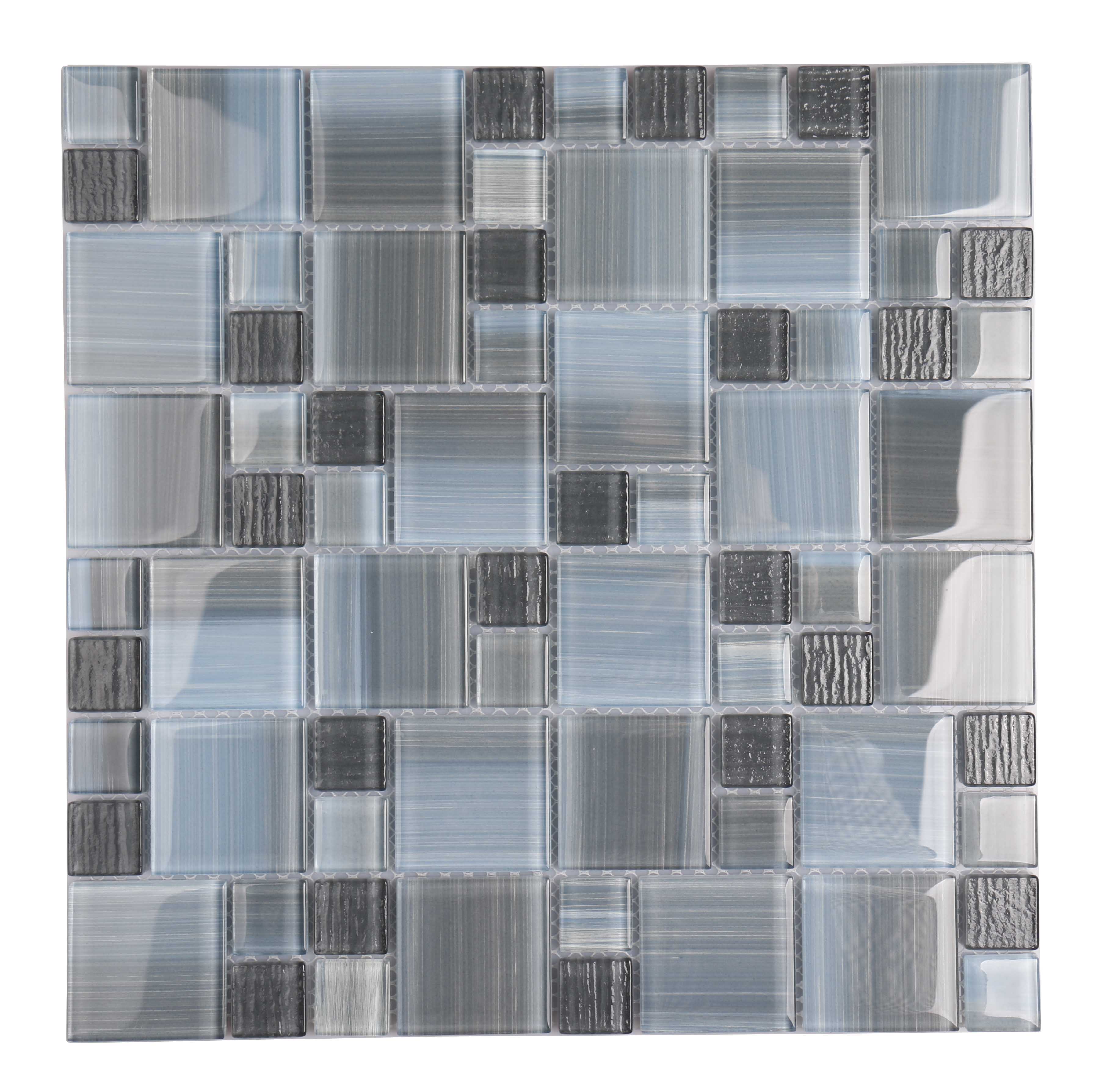 Horizon Blue and Grey Square Pattern