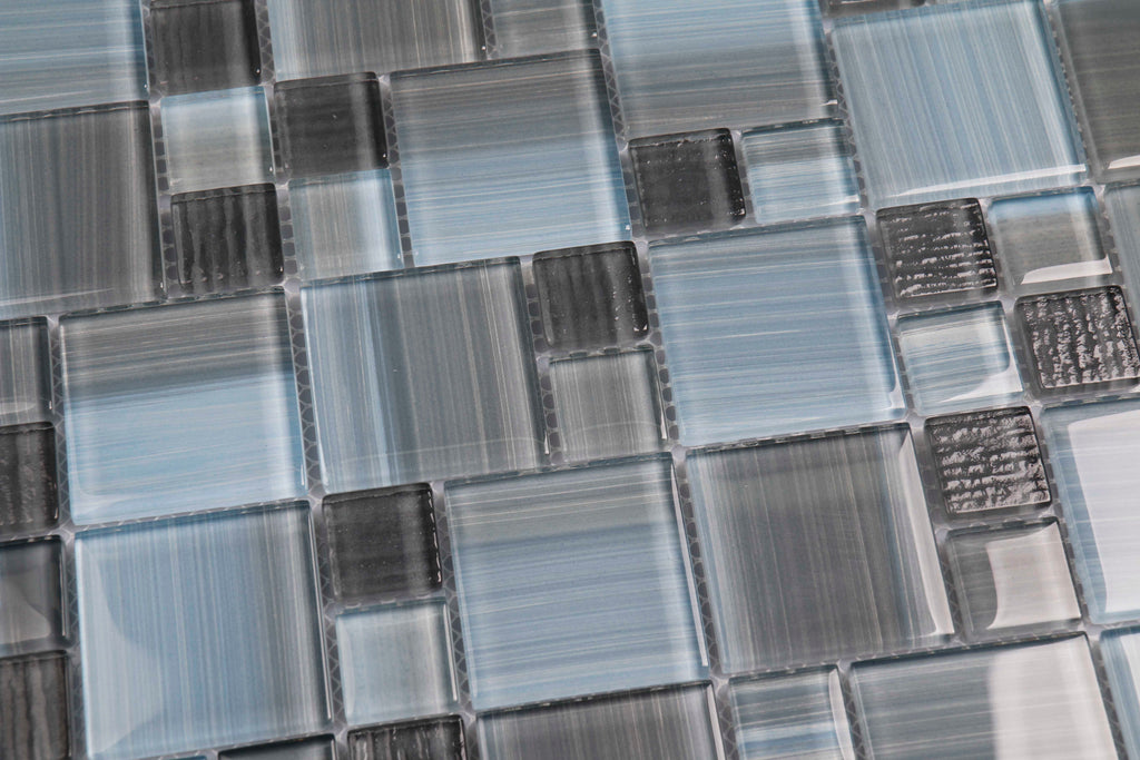 Horizon Blue and Grey Square Pattern