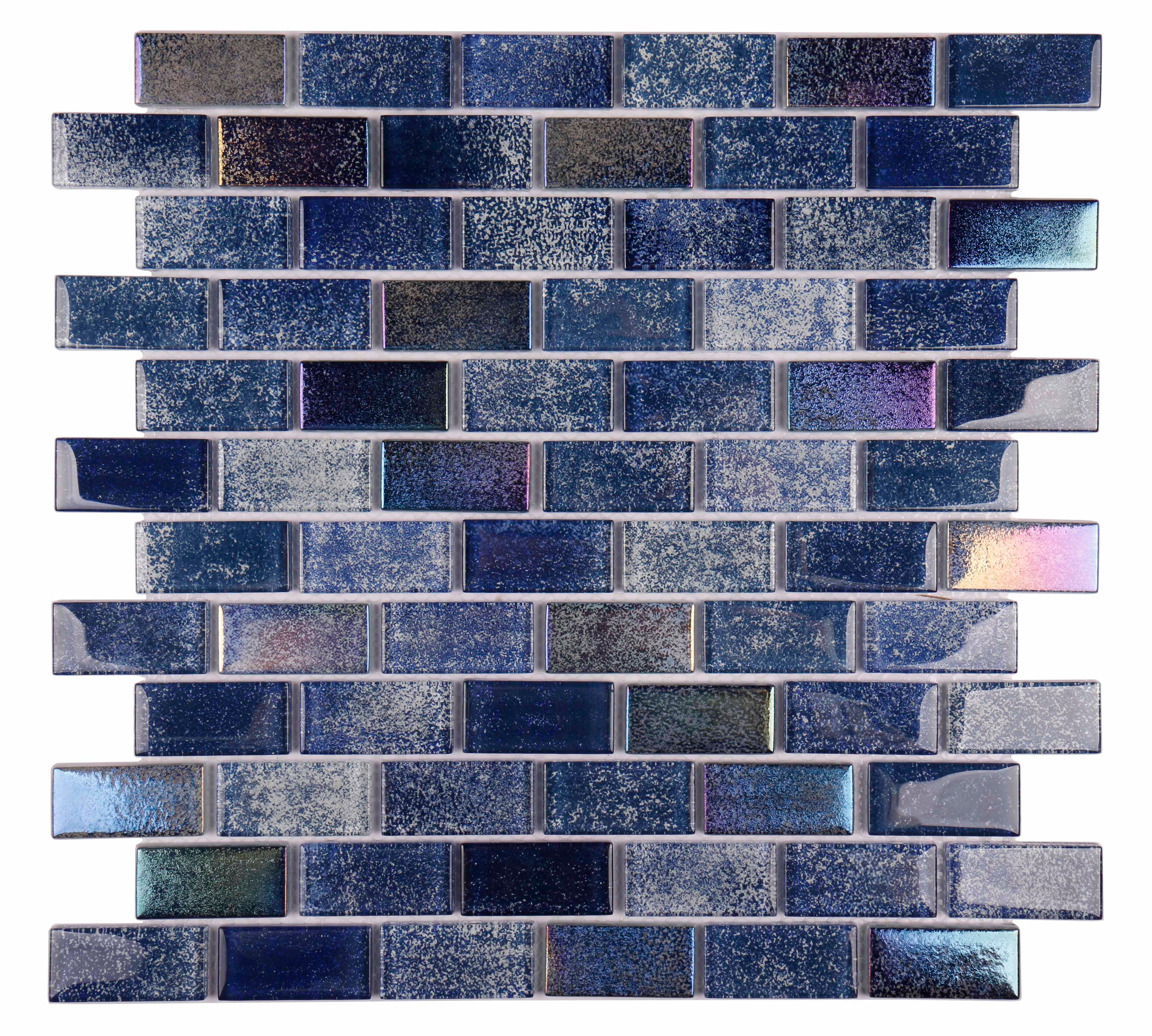 Essence Blue Glass Tile 1"x2"