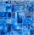 Santorini Turquoise Mix Glass Pool Tile - photo 1