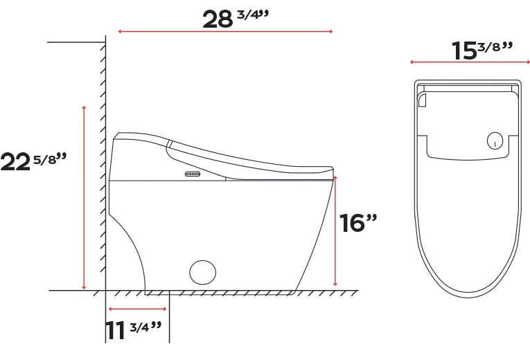 MJV8700 - Smart Toilet - Keep Clean and Clean, No Toilet Paper.
