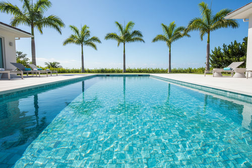 Bahamas Aquamarine Mixed Iridescent Glass Tile - additional product detail view 2