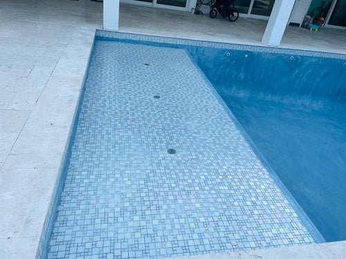 Bahamas Crystal Mixed Iridescent Glass Tile - additional product detail view 2