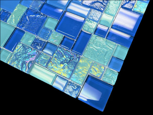 Bahamas Nassau Mixed Iridescent Glass Tile - additional product detail view 2