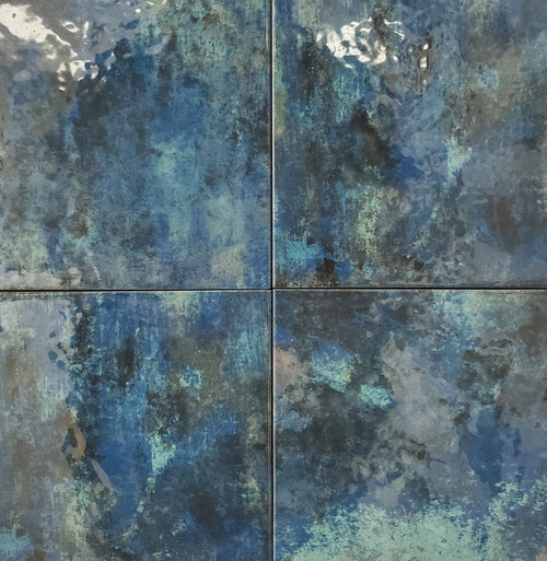Bahari Green Porcelain Pool Tile 6"x6" - product color, finish and surface detail