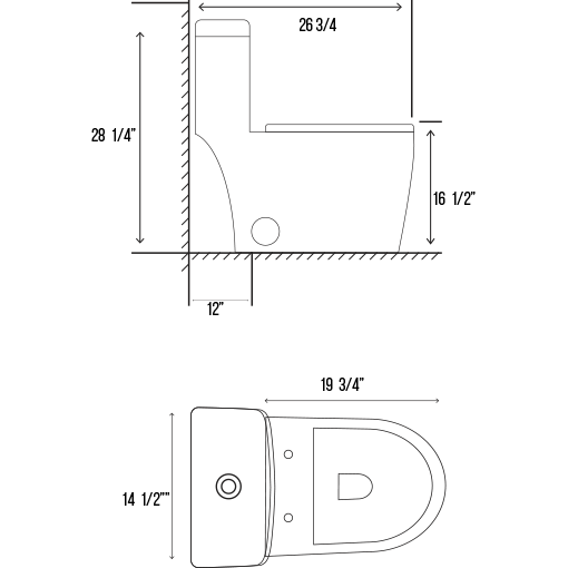 MJ5019-One Piece Toilet Elongated Floor Mounted