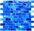 Santorini Blue 1x2 Glass Pool Tile - photo 1