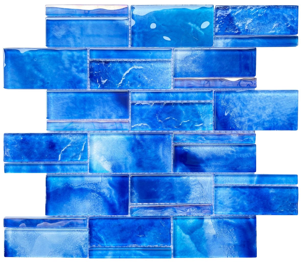 Santorini Blue 2x4 Glass Pool Tile - photo 1