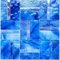 Santorini Blue Mix Glass Pool Tile - photo 1