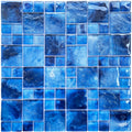 Santorini Turquoise Square Glass Pool Tile - photo 1