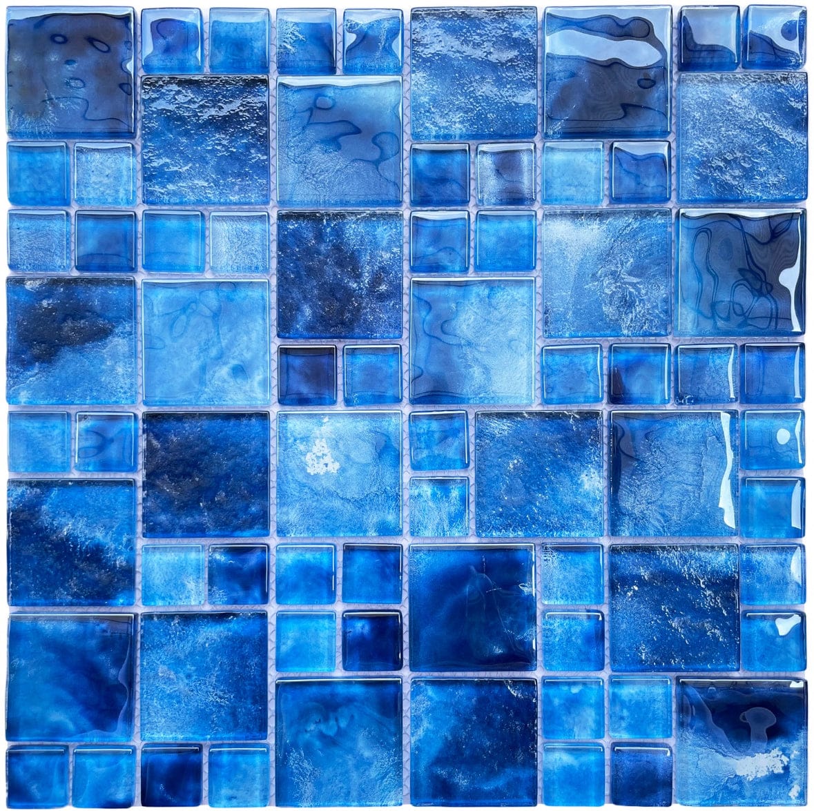 Santorini Turquoise Square Glass Pool Tile - photo 1