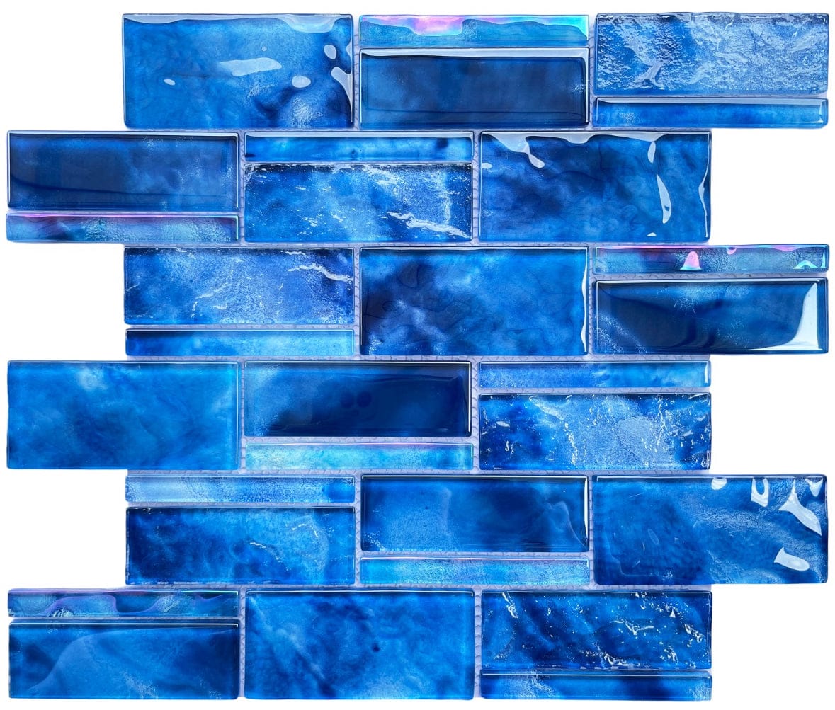Santorini Turquoise 2x4 Glass Pool Tile - photo 1