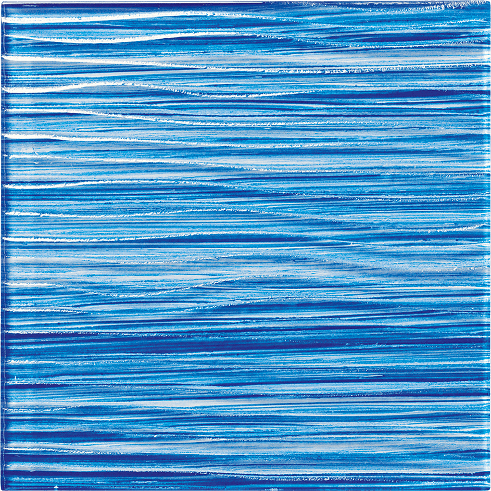 Barbados Electric Blue Glass Tile 6"x6" - product color, finish and surface detail