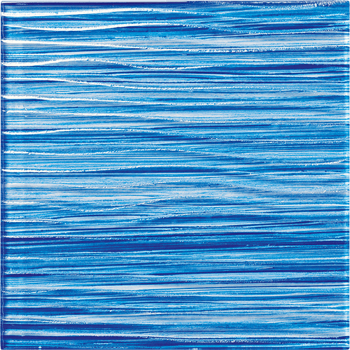 Barbados Electric Blue Glass Tile 6"x6" - product color, finish and surface detail