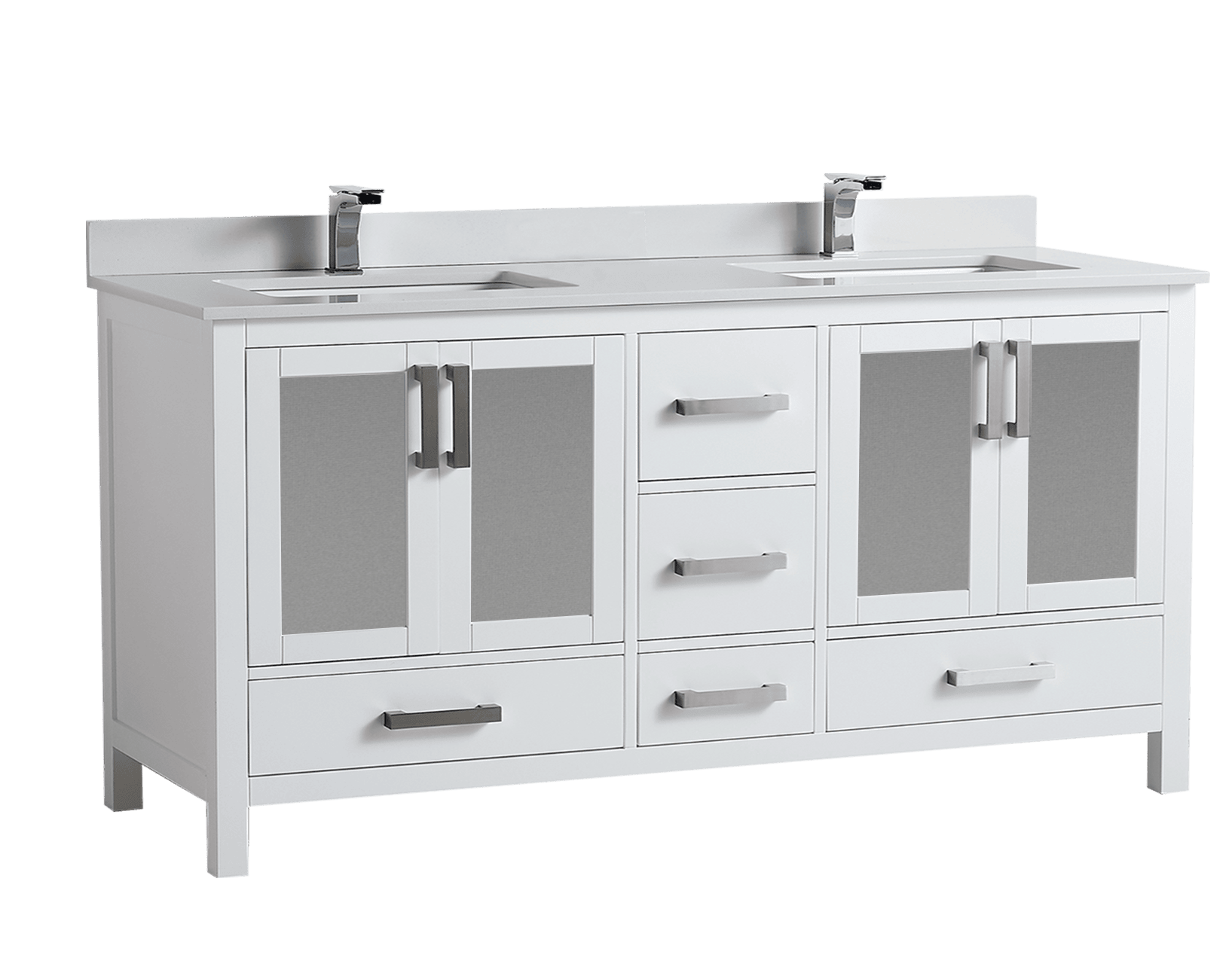 Barcelona Collection V2-60" Double Sink
