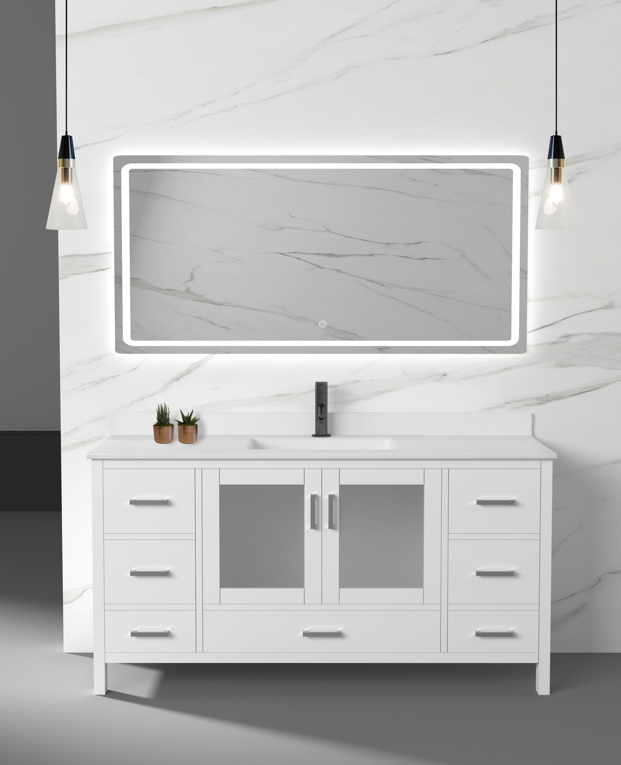 Barcelona Collection V2-60" Single Sink