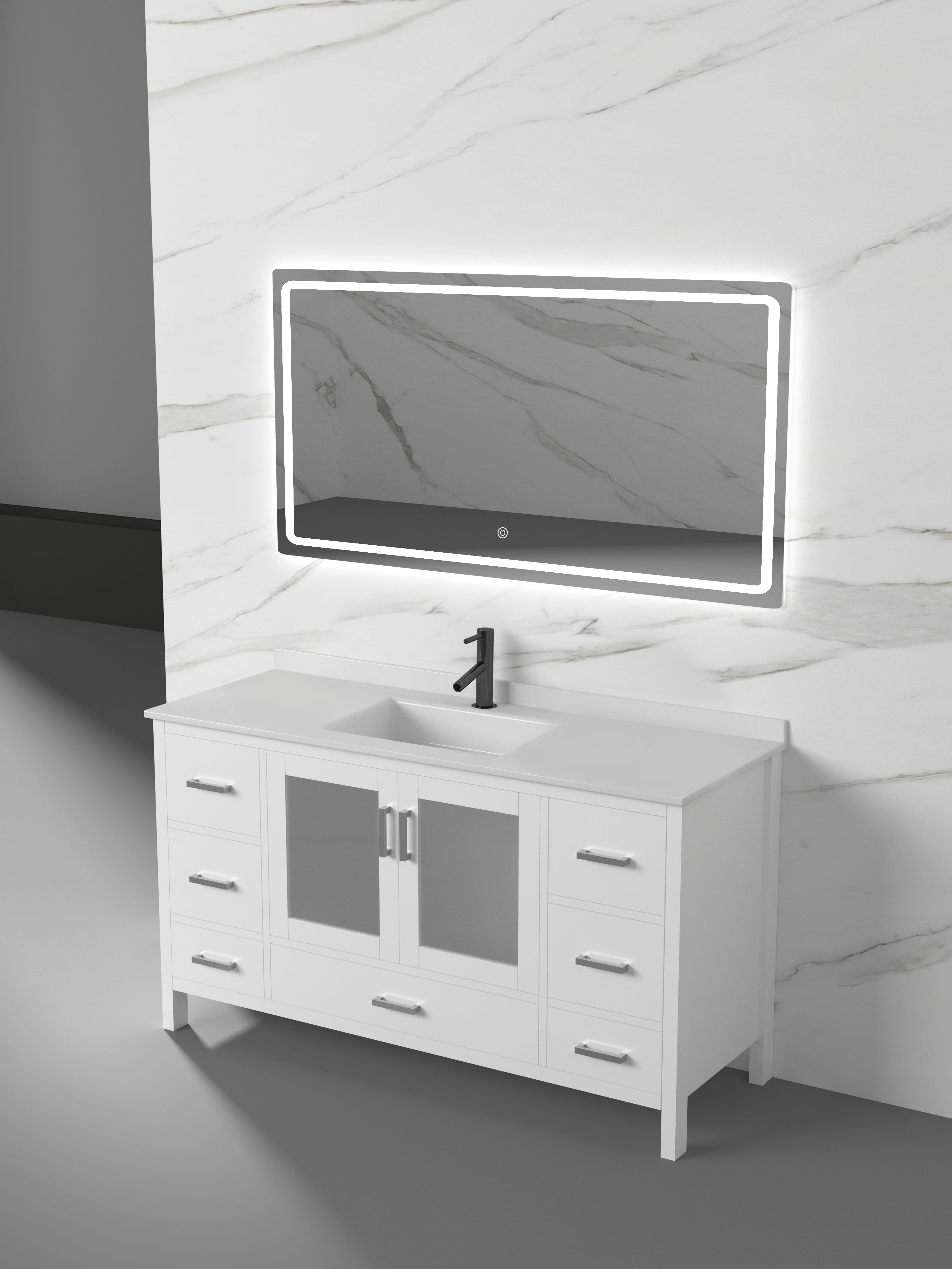 Barcelona Collection V2-60" Single Sink