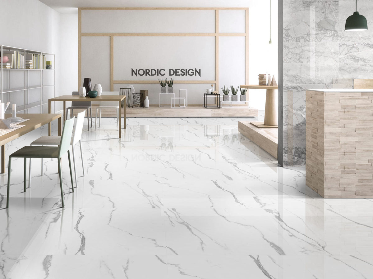 Calacatta Empire 32"x32" Glossy - $1.99/SQFT - 21.33 SQFT/Box