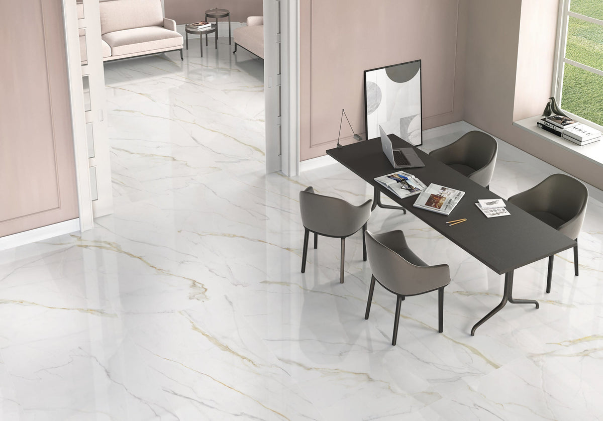 Calacatta Gold 24"x48" Glossy - $1.99/SQFT - 16 SQFT/Box