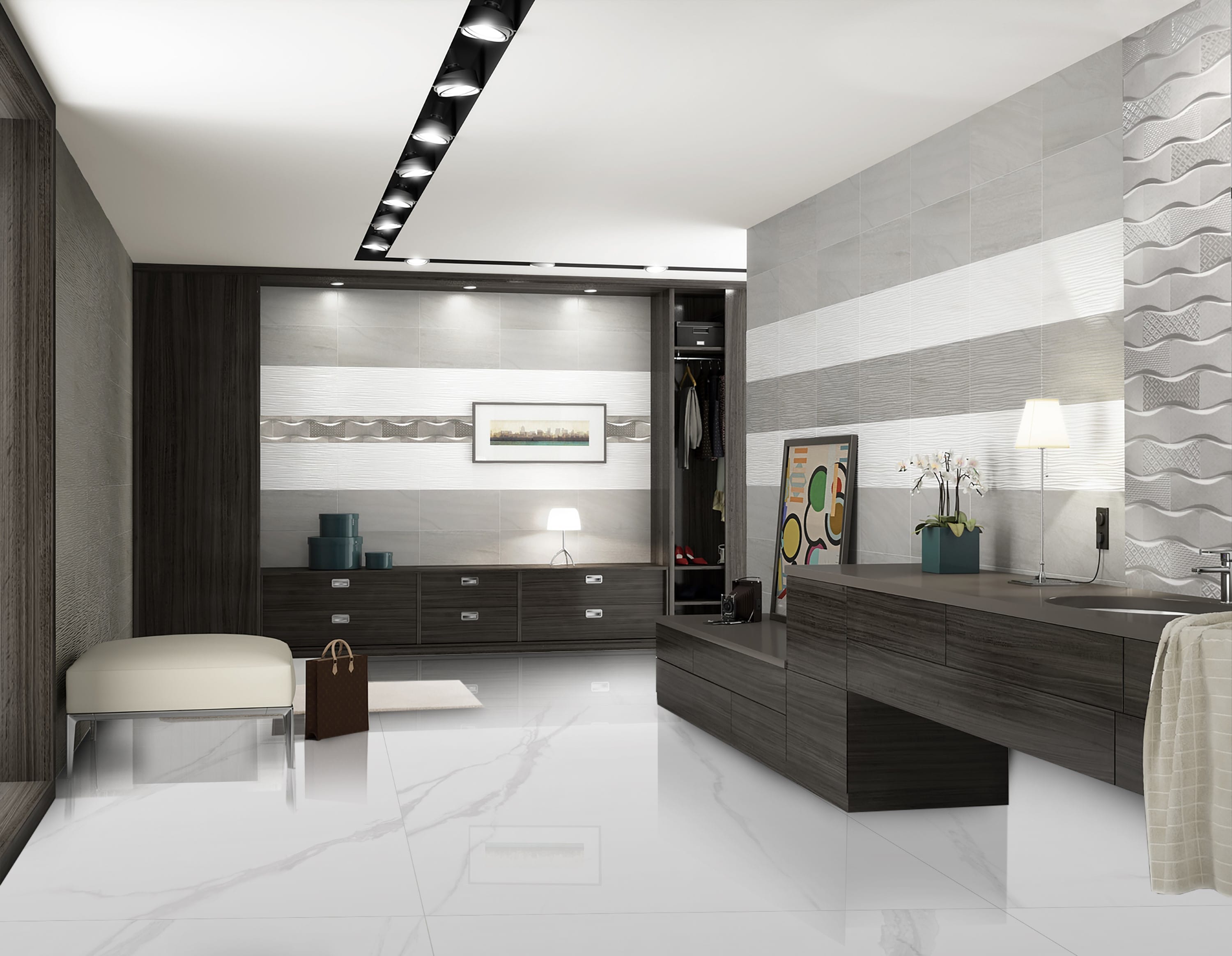 Calacatta Natural 48"x48" Glossy - $2.69/SQFT - 16 SQFT/Box