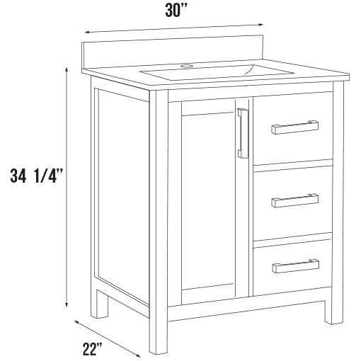 Capri Collection V1LR-30"