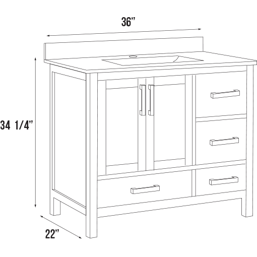 Capri Collection V1LR-36"