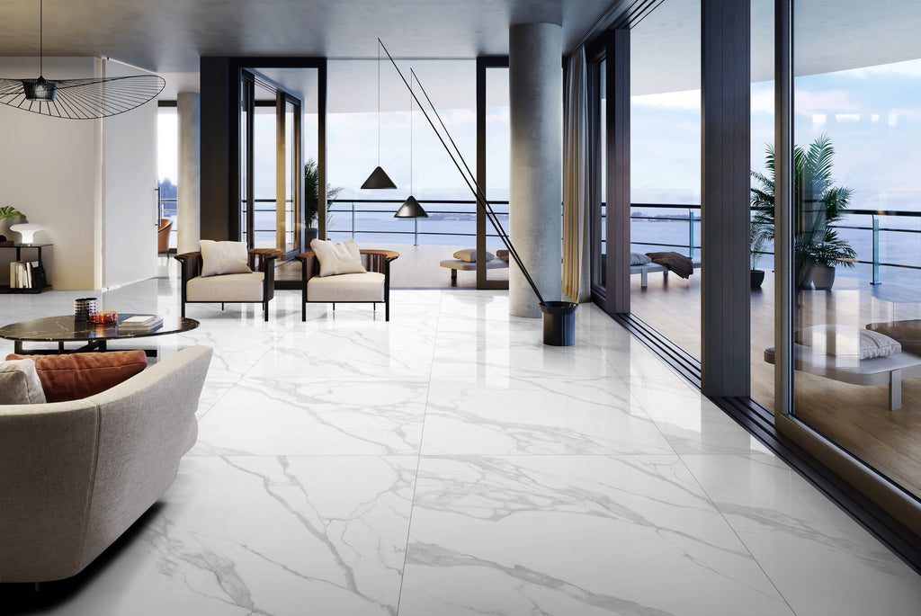 Heritage Carrara 48"x48" Glossy - $2.69/SQFT - 16 SQFT/Box