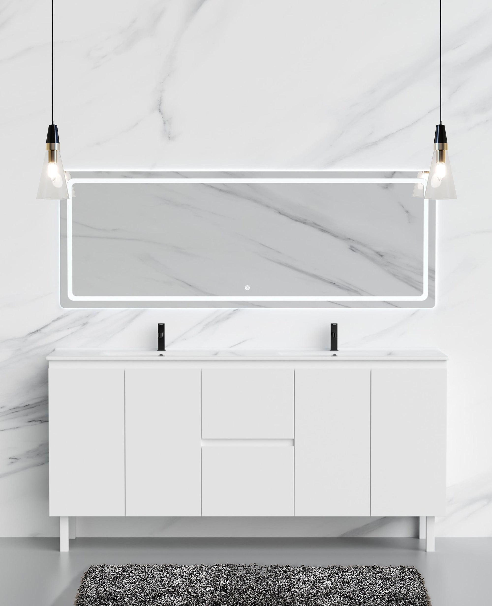 Madrid Collection V6-60" Double Sink