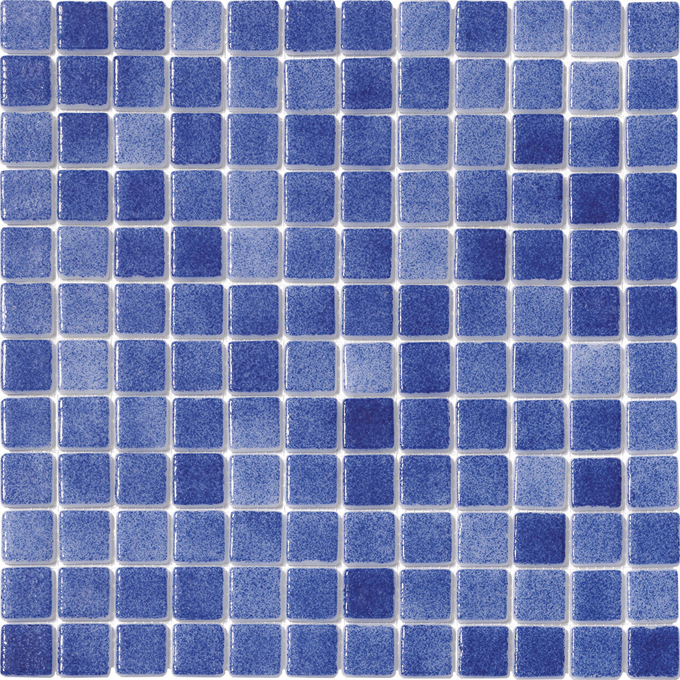 FOG Blue Recycled Glass Tile 1"x1"