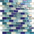 Mosaico de Vidrio Iridiscente Neptune Blue Blend 1"x2"