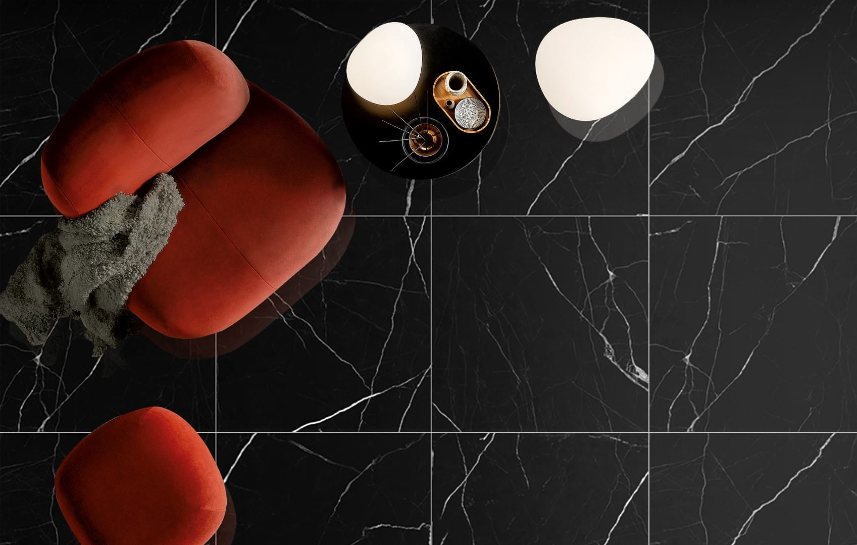 Nero Marquina 24"x24" Glossy - $1.89/SQFT - 16 SQFT/Box