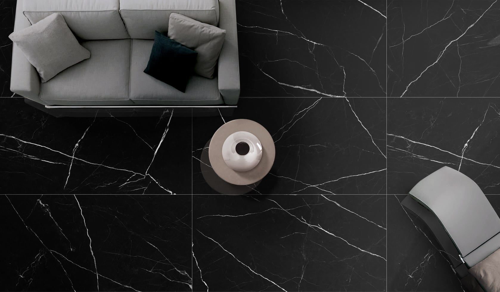 Nero Marquina 24"x48" High Gloss - $2.39/SQFT - 16 SQFT/Box