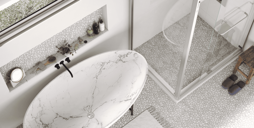 Pebble White Marble